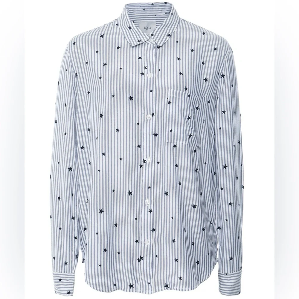 NWT Rails Rocsi Flocked Star Print Shirt - Picture 3 of 5